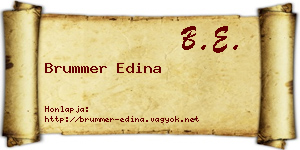 Brummer Edina névjegykártya